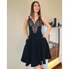 image:imageSTELLE Womens 21 Knee Length Skirts with Pockets Casual Basic Midi Skirt Stretchy High Waisted Skater Flared PleatedBlack