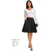 image:imageSTELLE Womens 21 Knee Length Skirts with Pockets Casual Basic Midi Skirt Stretchy High Waisted Skater Flared PleatedBlack