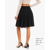 image:imageSTELLE Womens 21 Knee Length Skirts with Pockets Casual Basic Midi Skirt Stretchy High Waisted Skater Flared PleatedBlack