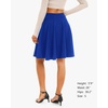 image:imageSTELLE Womens 21 Knee Length Skirts with Pockets Casual Basic Midi Skirt Stretchy High Waisted Skater Flared PleatedCobalt Blue