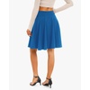 image:imageSTELLE Womens 21 Knee Length Skirts with Pockets Casual Basic Midi Skirt Stretchy High Waisted Skater Flared PleatedElectric Blue