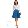 image:imageSTELLE Womens 21 Knee Length Skirts with Pockets Casual Basic Midi Skirt Stretchy High Waisted Skater Flared PleatedElectric Blue
