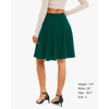 image:imageSTELLE Womens 21 Knee Length Skirts with Pockets Casual Basic Midi Skirt Stretchy High Waisted Skater Flared PleatedGreen