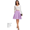 image:imageSTELLE Womens 21 Knee Length Skirts with Pockets Casual Basic Midi Skirt Stretchy High Waisted Skater Flared PleatedLilac