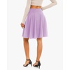 image:imageSTELLE Womens 21 Knee Length Skirts with Pockets Casual Basic Midi Skirt Stretchy High Waisted Skater Flared PleatedLilac