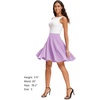 image:imageSTELLE Womens 21 Knee Length Skirts with Pockets Casual Basic Midi Skirt Stretchy High Waisted Skater Flared PleatedLilac