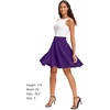 image:imageSTELLE Womens 21 Knee Length Skirts with Pockets Casual Basic Midi Skirt Stretchy High Waisted Skater Flared PleatedPurple