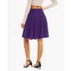 image:imageSTELLE Womens 21 Knee Length Skirts with Pockets Casual Basic Midi Skirt Stretchy High Waisted Skater Flared PleatedPurple