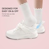 image:imageStelle Girls Tennis Shoes Slipon Kids Sneakers Lightweight Running Shoe Boys Walking Athletic Flats for LittleBig KidsWhite
