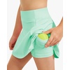 image:imageStelle Girls Tennis Skirts with Pockets Athletic Skorts Inner Shorts High Waisted Sports Golf Running SkirtMint Green