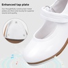 image:imageStelle Tap Shoes for Girls Toddler Boys PU Leather Dance ShoesToddlerLittle KidBig KidWhite