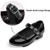 image:imageStelle Tap Shoes for Girls Toddler Dance Shoes Easy Strap Scallop Design ToddlerLittle KidBig KidBlack