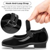 image:imageStelle Tap Shoes for Girls Toddler PU Leather NonSlip Dance Shoes for ToddlerLittle KidBig KidBlack