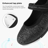 image:imageStelle Tap Shoes for Girls Toddler PU Leather NonSlip Dance Shoes for ToddlerLittle KidBig KidBlack Giltter