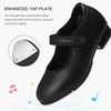 image:imageStelle Tap Shoes for Girls Toddler PU Tap Dance Shoes for ToddlerLittle KidsBig KidsBlack Matte