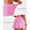 image:imageStelle Tennis Skirts for Women Athletic Skirt with Shorts Golf Skort Pocket High Waisted Skorts Workout PickleballCotton Candy