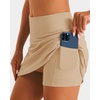 image:imageStelle Tennis Skirts for Women Athletic Skirt with Shorts Golf Skort Pocket High Waisted Skorts Workout PickleballKhaki