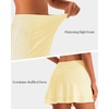 image:imageStelle Tennis Skirts for Women Athletic Skirt with Shorts Golf Skort Pocket High Waisted Skorts Workout PickleballLemon Butter