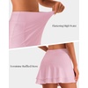 image:imageStelle Tennis Skirts for Women Athletic Skirt with Shorts Golf Skort Pocket High Waisted Skorts Workout PickleballPink