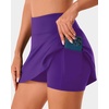 image:imageStelle Tennis Skirts for Women Athletic Skirt with Shorts Golf Skort Pocket High Waisted Skorts Workout PickleballPurple