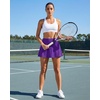 image:imageStelle Tennis Skirts for Women Athletic Skirt with Shorts Golf Skort Pocket High Waisted Skorts Workout PickleballPurple