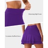 image:imageStelle Tennis Skirts for Women Athletic Skirt with Shorts Golf Skort Pocket High Waisted Skorts Workout PickleballPurple