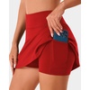 image:imageStelle Tennis Skirts for Women Athletic Skirt with Shorts Golf Skort Pocket High Waisted Skorts Workout PickleballRed