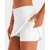 image:imageStelle Tennis Skirts for Women Athletic Skirt with Shorts Golf Skort Pocket High Waisted Skorts Workout PickleballWhite