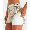 image:imageStelle Tennis Skirts for Women Athletic Skirt with Shorts Golf Skort Pocket High Waisted Skorts Workout PickleballWhite Cheetah