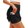 image:imageStelle Women Skort High Waisted Tennis Skirt with Pockets Mini A Line Casual Skirts for Athletic Golf PickleballBlack