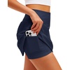 image:imageStelle Women Skort High Waisted Tennis Skirt with Pockets Mini A Line Casual Skirts for Athletic Golf PickleballNavy
