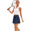 image:imageStelle Women Skort High Waisted Tennis Skirt with Pockets Mini A Line Casual Skirts for Athletic Golf PickleballNavy