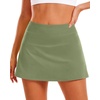 image:imageStelle Women Tennis Skirt Golf Skorts Athletic High Waisted with Pockets Inner Shorts Sport Workout Pleated PickleballArmy Green