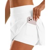 image:imageStelle Women Tennis Skirt Golf Skorts Athletic High Waisted with Pockets Inner Shorts Sport Workout Pleated PickleballAwhite