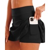 image:imageStelle Women Tennis Skirt Golf Skorts Athletic High Waisted with Pockets Inner Shorts Sport Workout Pleated PickleballBlack