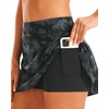 image:imageStelle Women Tennis Skirt Golf Skorts Athletic High Waisted with Pockets Inner Shorts Sport Workout Pleated PickleballBlackgrey Camo
