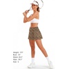 image:imageStelle Women Tennis Skirt Golf Skorts Athletic High Waisted with Pockets Inner Shorts Sport Workout Pleated PickleballCheetah
