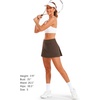 image:imageStelle Women Tennis Skirt Golf Skorts Athletic High Waisted with Pockets Inner Shorts Sport Workout Pleated PickleballEspresso