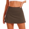 image:imageStelle Women Tennis Skirt Golf Skorts Athletic High Waisted with Pockets Inner Shorts Sport Workout Pleated PickleballEspresso