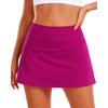 image:imageStelle Women Tennis Skirt Golf Skorts Athletic High Waisted with Pockets Inner Shorts Sport Workout Pleated PickleballFuchsia