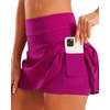 image:imageStelle Women Tennis Skirt Golf Skorts Athletic High Waisted with Pockets Inner Shorts Sport Workout Pleated PickleballFuchsia
