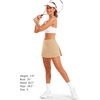 image:imageStelle Women Tennis Skirt Golf Skorts Athletic High Waisted with Pockets Inner Shorts Sport Workout Pleated PickleballKhaki