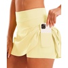 image:imageStelle Women Tennis Skirt Golf Skorts Athletic High Waisted with Pockets Inner Shorts Sport Workout Pleated PickleballLemon Butter