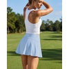 image:imageStelle Women Tennis Skirt Golf Skorts Athletic High Waisted with Pockets Inner Shorts Sport Workout Pleated PickleballLight Blue
