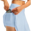 image:imageStelle Women Tennis Skirt Golf Skorts Athletic High Waisted with Pockets Inner Shorts Sport Workout Pleated PickleballLight Blue