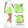 image:imageStelle Women Tennis Skirt Golf Skorts Athletic High Waisted with Pockets Inner Shorts Sport Workout Pleated PickleballLime Green