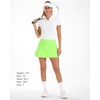 image:imageStelle Women Tennis Skirt Golf Skorts Athletic High Waisted with Pockets Inner Shorts Sport Workout Pleated PickleballLime Green