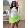 image:imageStelle Women Tennis Skirt Golf Skorts Athletic High Waisted with Pockets Inner Shorts Sport Workout Pleated PickleballLime Green