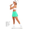 image:imageStelle Women Tennis Skirt Golf Skorts Athletic High Waisted with Pockets Inner Shorts Sport Workout Pleated PickleballMint Green