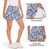 image:imageStelle Women Tennis Skirt Golf Skorts Athletic High Waisted with Pockets Inner Shorts Sport Workout Pleated PickleballOcean Breeze